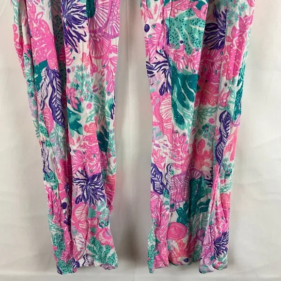 Lilly Pulitzer Pajama Set XXL Multi Seaside Carnivale Knit XXL Tank Pants Pink - Picture 12 of 16